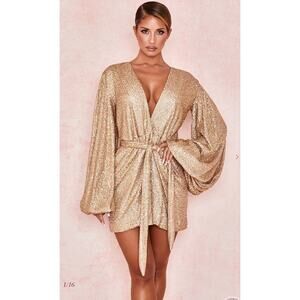 knee length dresses for ladies Jillian Satin Bow Mini Dress main image 0